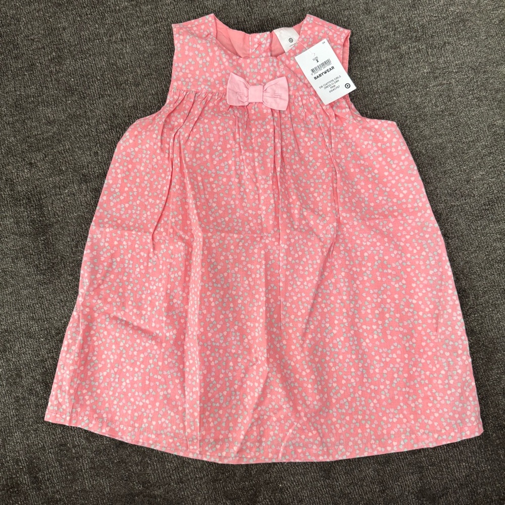 NWT Target Australia Pink Dress with Hearts & Bow